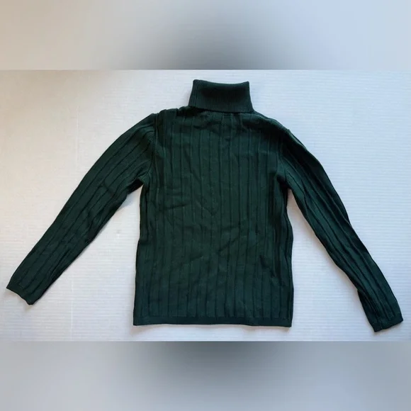 NWT Ann Taylor Ribbed Turtleneck Sweater Pine Grove Green Size S - Picture 3 of 14